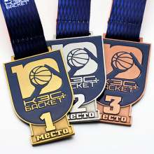 Personalisierte Custom Special Shape Basketball Soft Enamel Award Sportmedaille